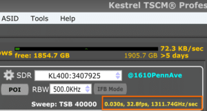 STORM Mobile SIGINT Kit Sweep Speed